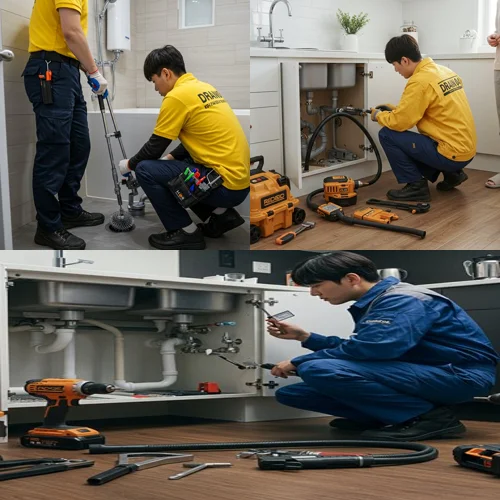 의정부 산곡동 싱크대막힘 역류 꽉 막힌 운까지 뚫어