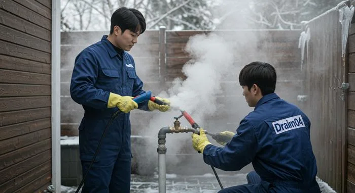 신곡동 해빙 하수도 배관 업체 녹여서 운까지 뻥 뚫어