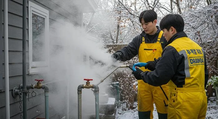민락동 언 수도 녹임 해빙 업체 녹여서 시원한 통수를