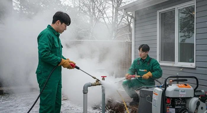 고산동 해빙 하수도 배관 업체 녹여서 통수 확실 보장