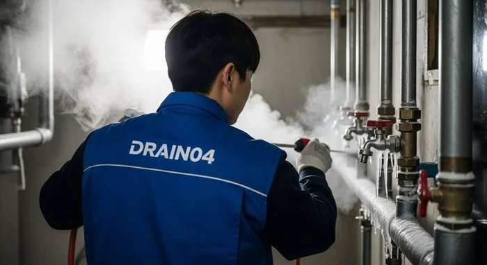 의정부 하수구 해빙 얼었을때 꽁꽁 언 하수구 시원하게