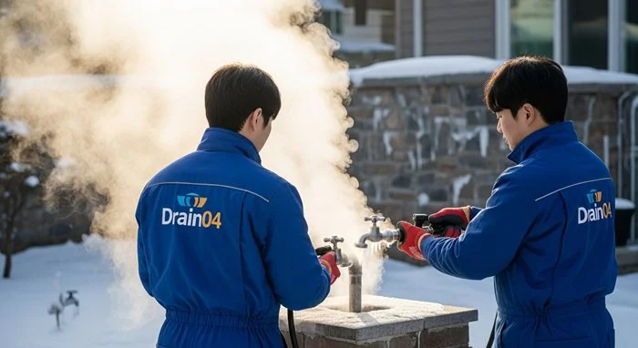 신곡동 수도관 동파 하수구 해빙 작업 안전하게 진행