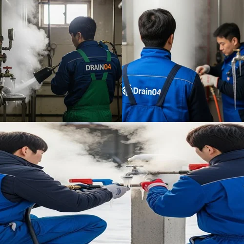 의정부 언수도 녹임 하수구 수도관 해빙과 하수구 통수