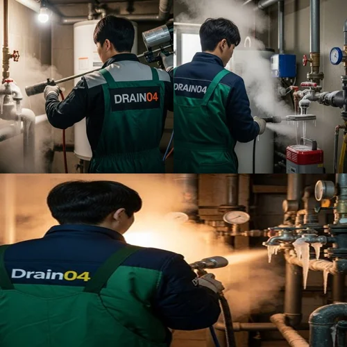 의정부 언수도 녹임 하수구 수도관 해빙과 하수구 통수