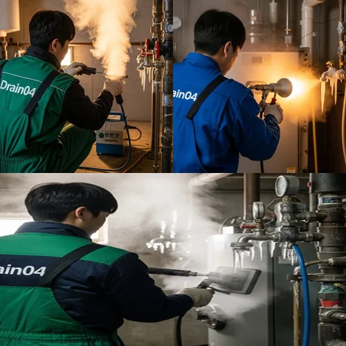 녹양동 수도관 동파 하수구 꽁꽁 언 배관 확실하게 녹여