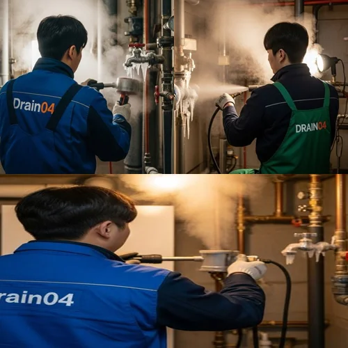 의정부 산곡동 해빙 하수도 배관 업체 동파 피해 완벽하게 복구