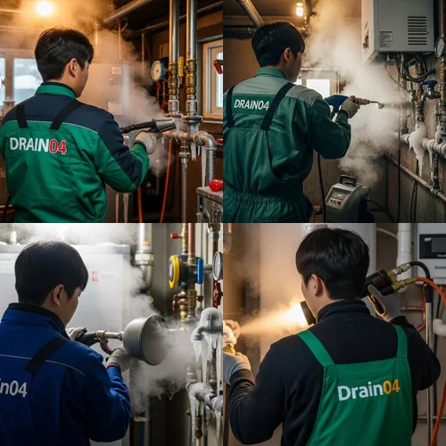 의정부 산곡동 해빙 하수도 배관 업체 동파 피해 완벽하게 복구