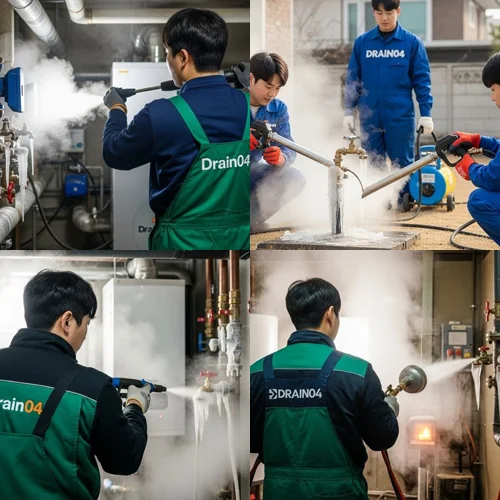 의정부 산곡동 수도 동파 녹임 해빙 꽁꽁 언 배관 시원하게 녹여