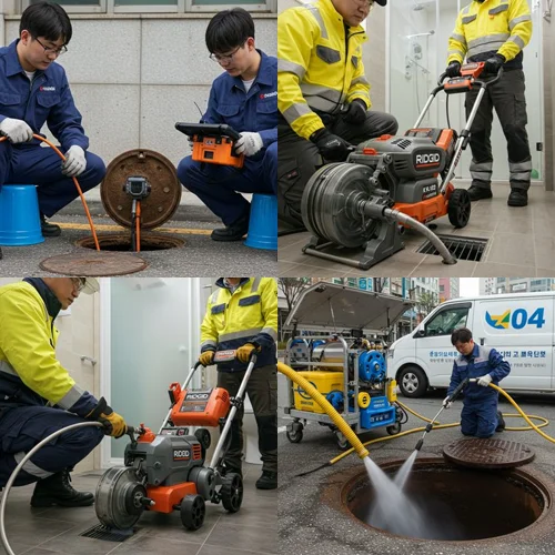 의정부시 고압세척 꽉 막힌 하수구 배관 시원하게