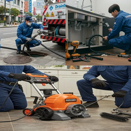 민락동 싱크대 막힘 배수구 롯데아울렛 근처 상가 기름때