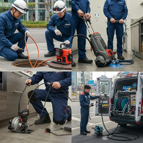 민락동 싱크대 막힘 배수구 롯데아울렛 근처 상가 기름때