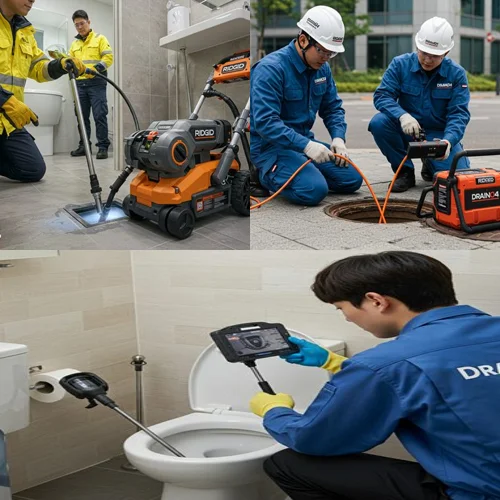 경기도청 북부청사 근처, 금오동 하수구 막힘 업체가 원인 찾았습니다