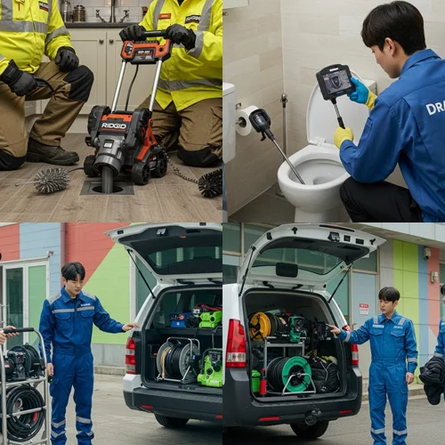 자일동 변기 막힘 수리, 전원주택 마당 맨홀