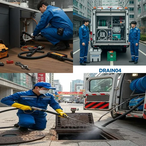 고산동 하수도 막힘 도로변 맨홀