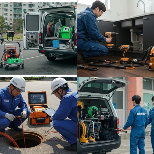 의정부 산곡동 고압세척 전원주택 배관