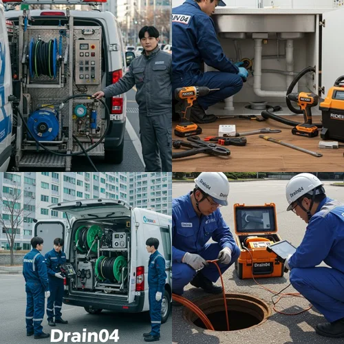 신곡동 고압세척 배관 통수 완료