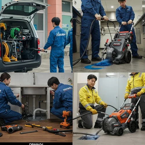 용현동 고압세척 공장 배관 세척