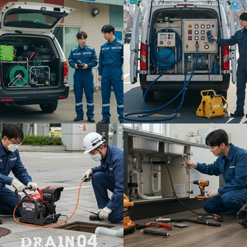 민락동 하수도 막힘 횡주관 청소