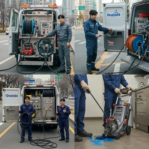 민락동 하수도 막힘 횡주관 청소