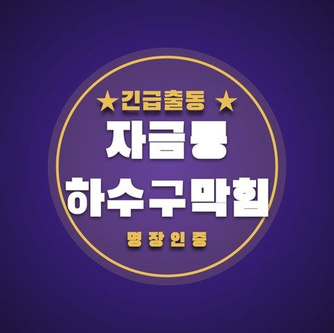 자금동 하수구막힘 3552